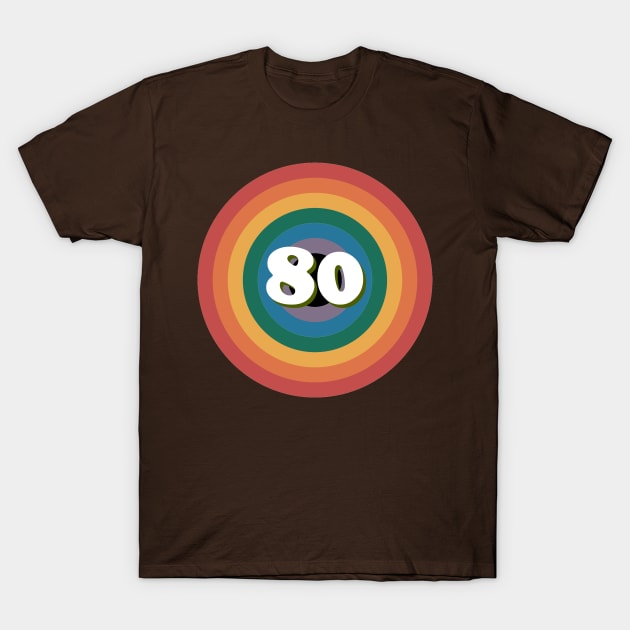 80s Rainbow T-Shirt by SlieptsovaArt